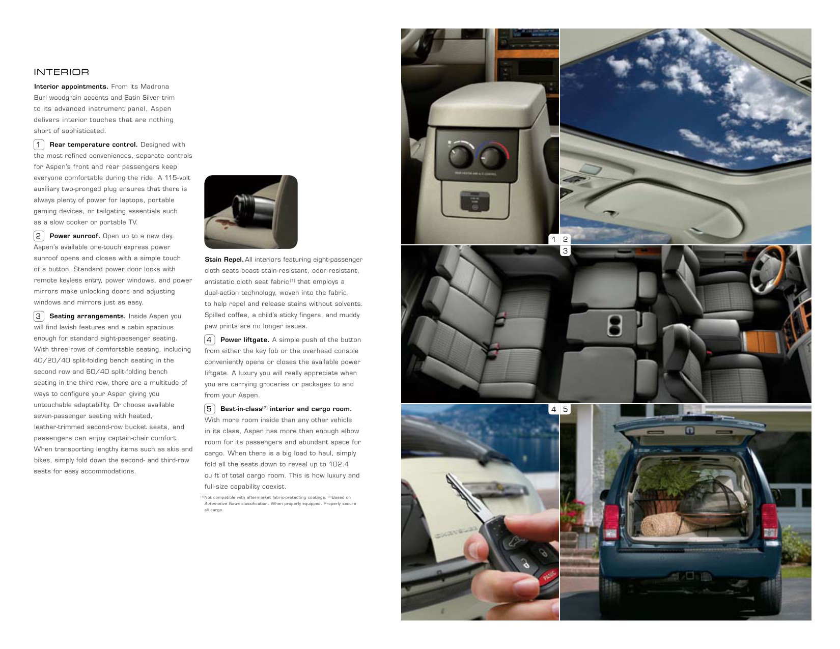 2009 Chrysler Aspen Brochure Page 12